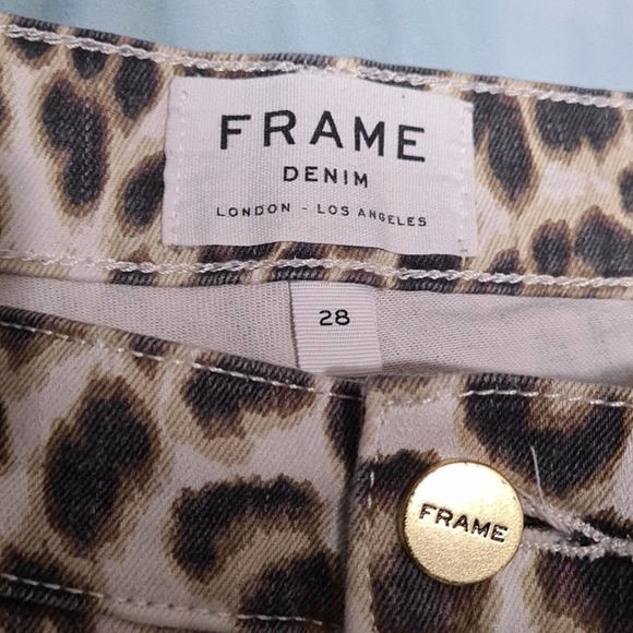 Frame Denim High Waisted‎ Jeans Size 28 Leopard Cheetah Animal Print - Picture 4 of 7